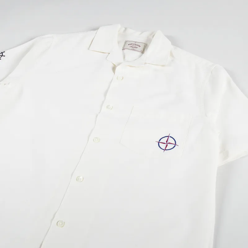 Portuguese Flannel Nautical Shirt White-2