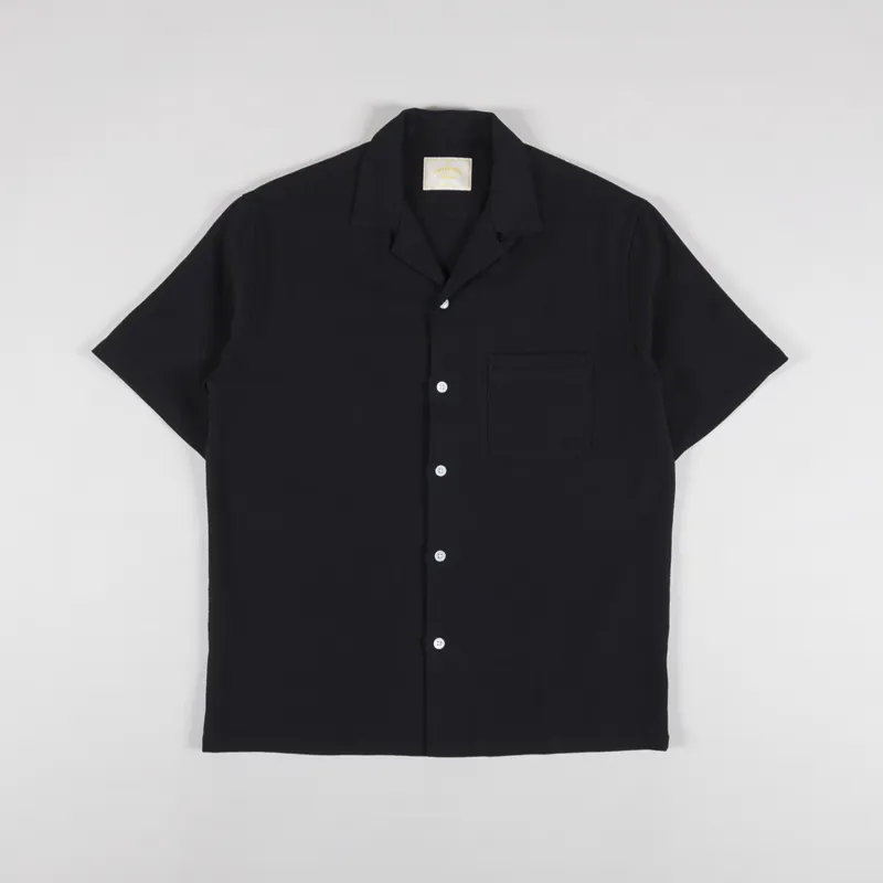 Portuguese Flannel Pique Shirt Black