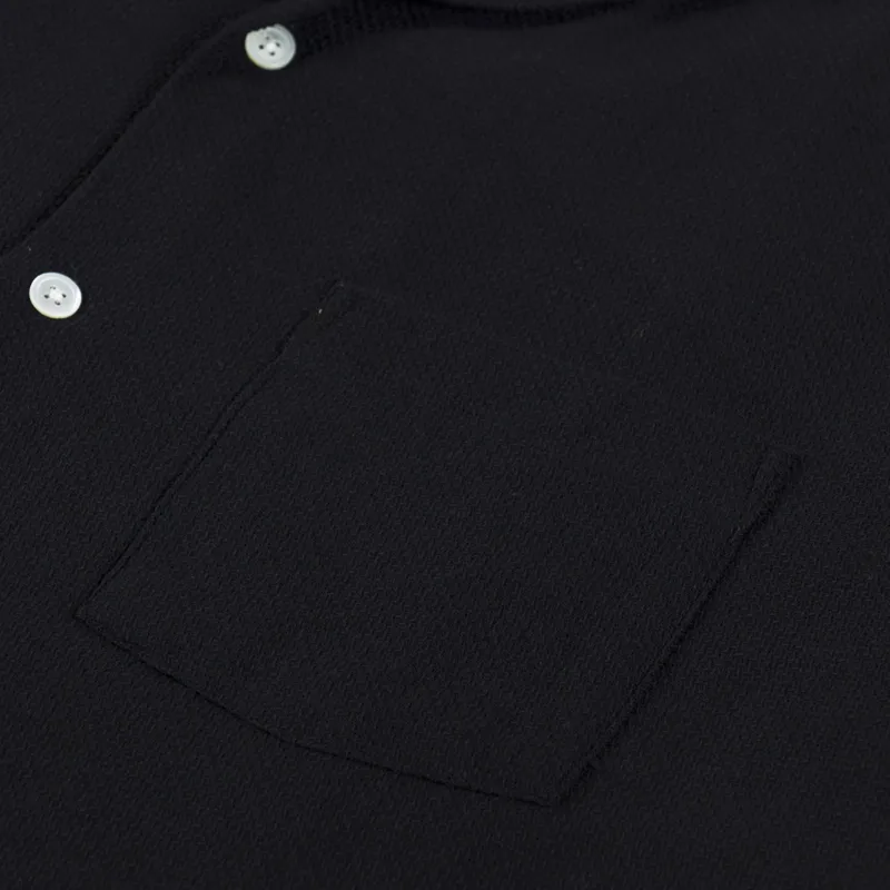 Portuguese Flannel Pique Shirt Black-2