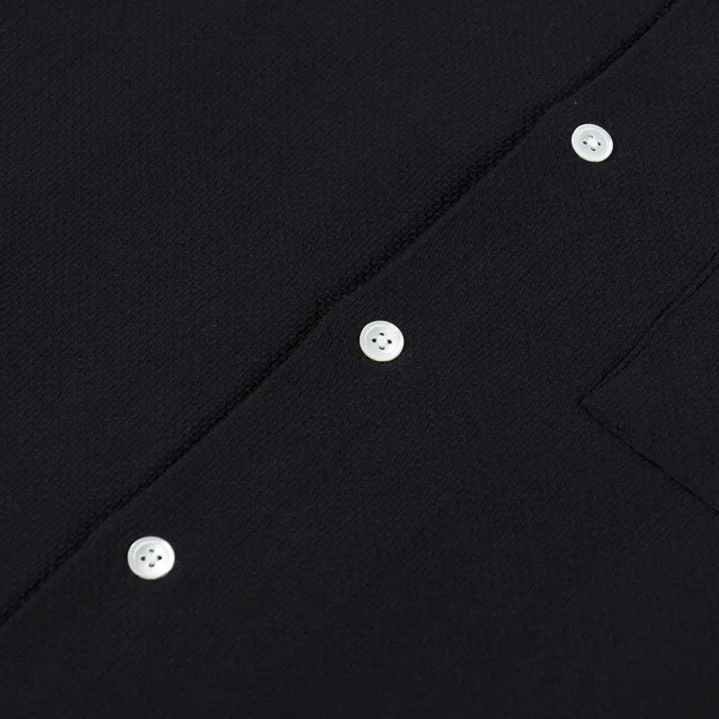 Portuguese Flannel Pique Shirt Black-3