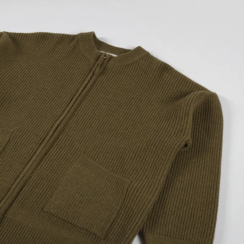 Frizmworks Wool Deck Zip Up Cardigan Cinnamon-3