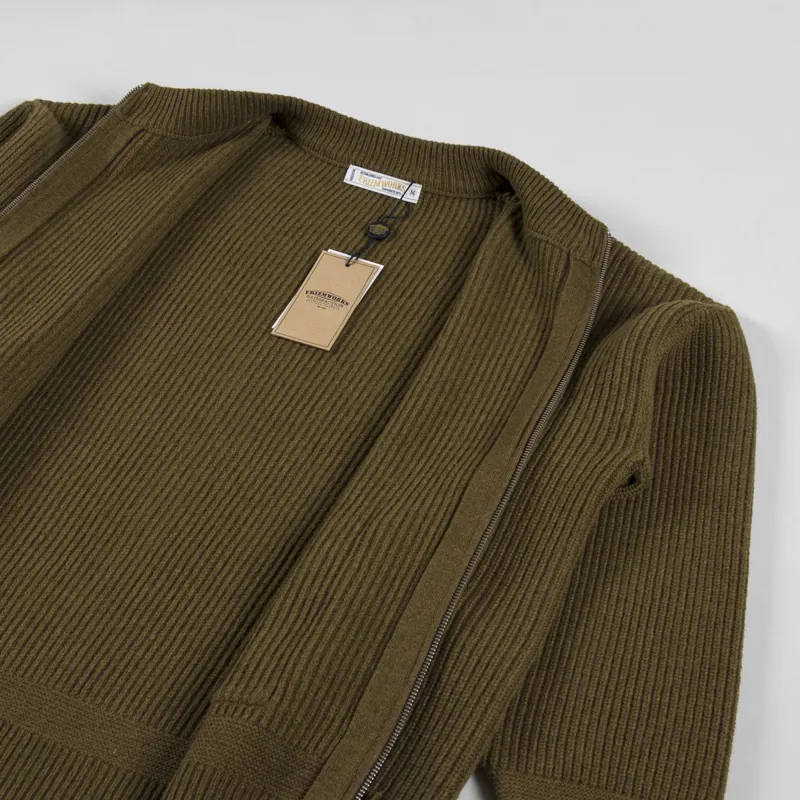 Frizmworks Wool Deck Zip Up Cardigan Cinnamon-4