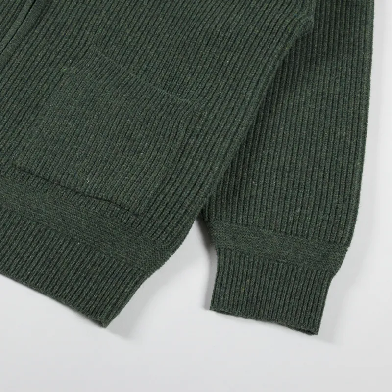 Frizmworks Wool Deck Zip Up Cardigan Forest Green-6