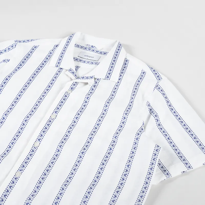 Unfeigned Short Sleeve Embroidered Shirt White-1