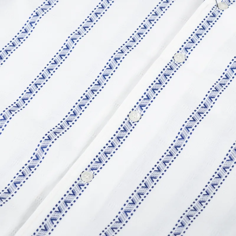 Unfeigned Short Sleeve Embroidered Shirt White-2