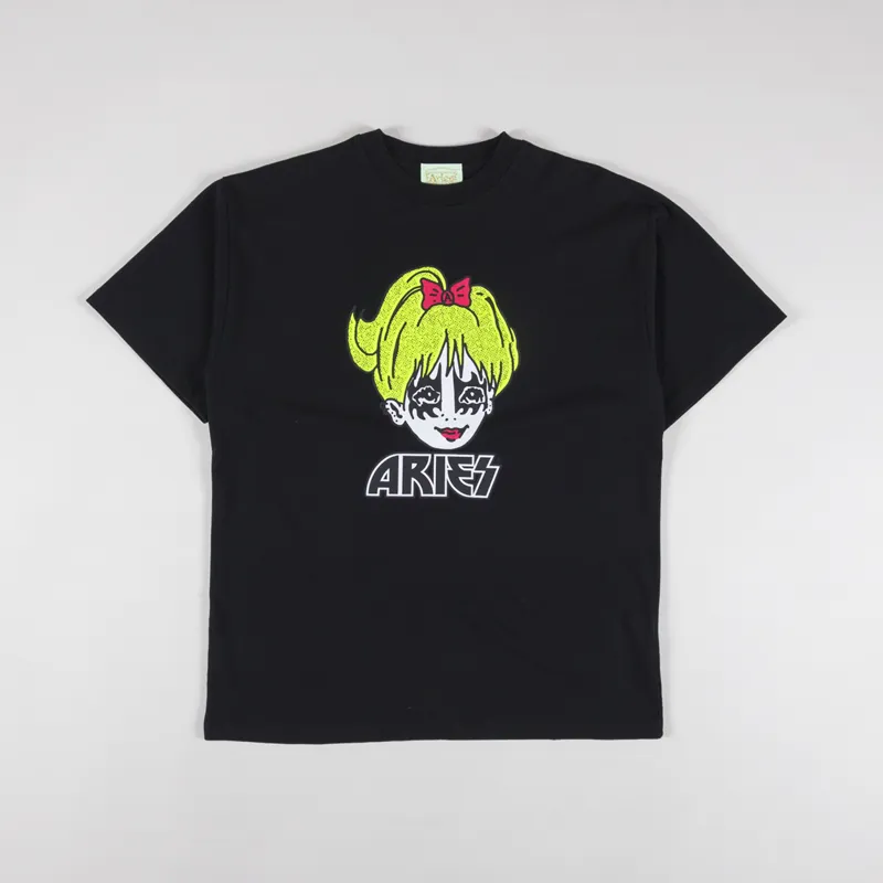 Aries Kiss T Shirt Black