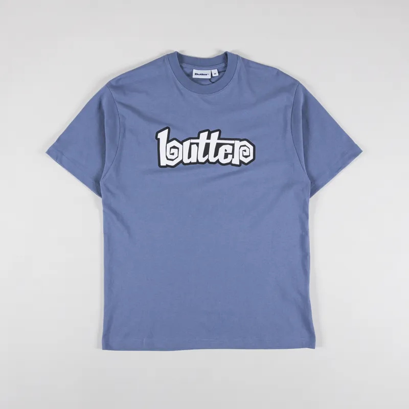 Butter Goods Mens Skate Swirl Graphic Tee T Shirt Slate Blue