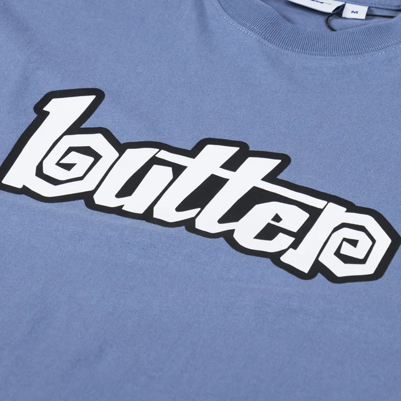 Butter Goods Swirl T Shirt Slate Blue-1