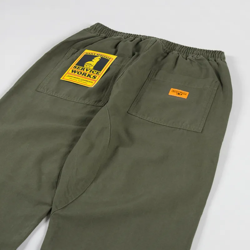 Service Works Classic Canvas Chef Pants Olive-3