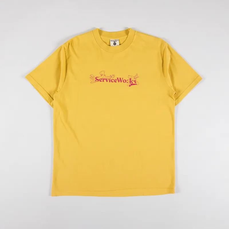 Service Works Chase T Shirt Gold