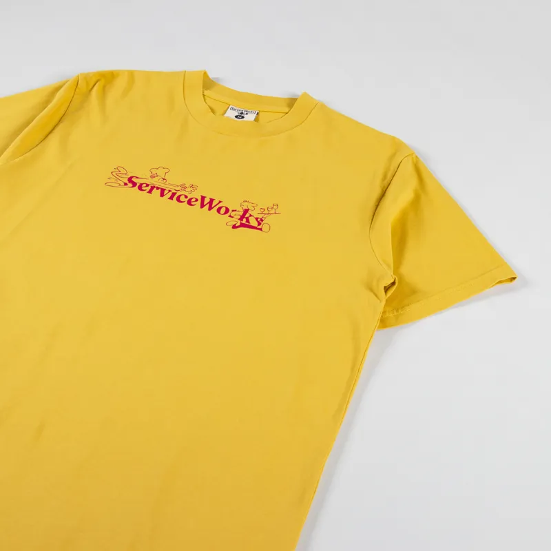Service Works Chase T Shirt Gold-1