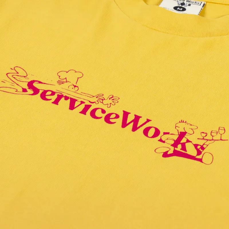Service Works Chase T Shirt Gold-2