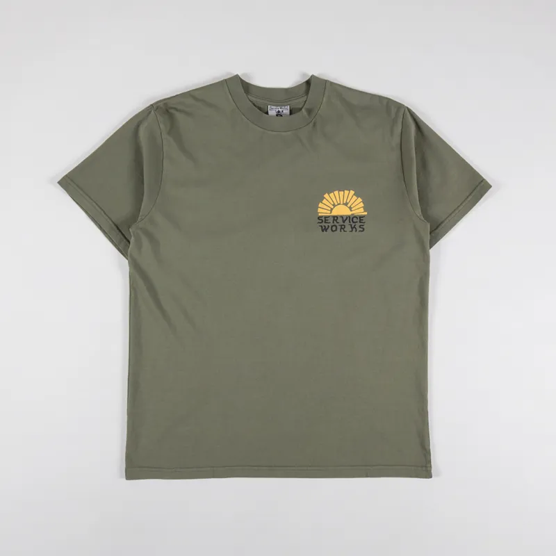 Service Works Sunny Side Up T Shirt Olive