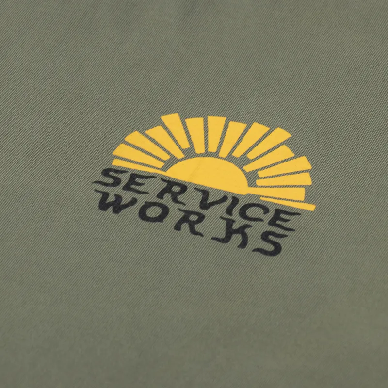 Service Works Sunny Side Up T Shirt Olive-2