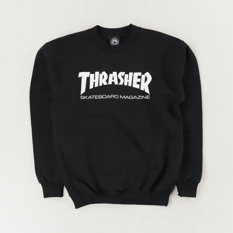 Thrasher Skateboard Magazine Mens Crew Neck Sweater Black £55.00