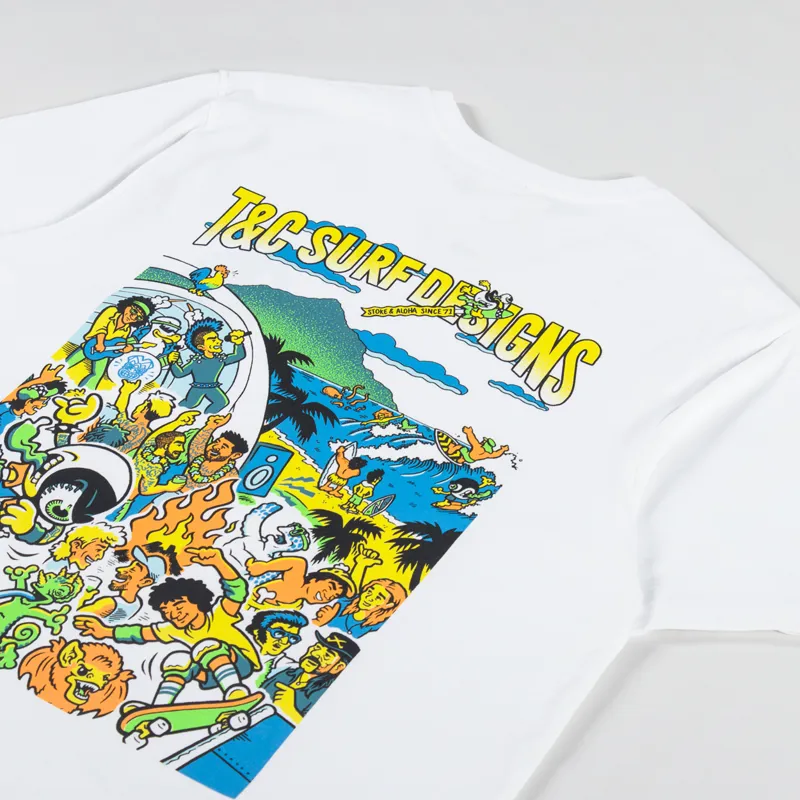 T And C Surf Jon Scene T Shirt White-2