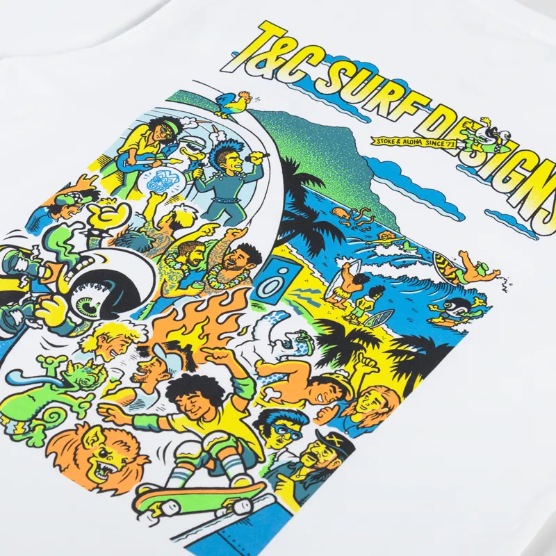 T And C Surf Jon Scene T Shirt White-4