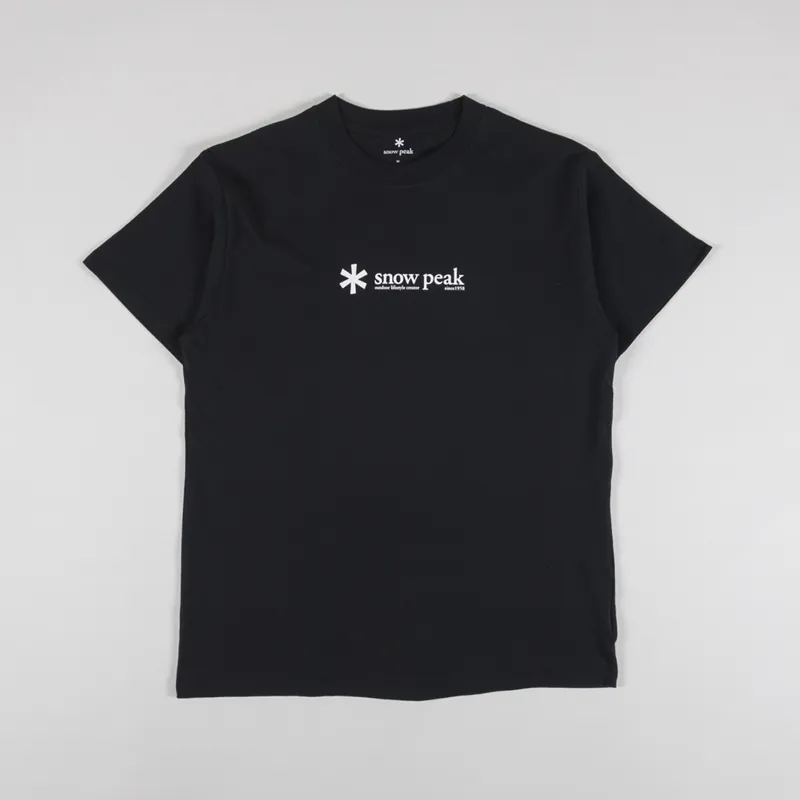 Snow Peak Soft Cotton Logo T Shirt Black