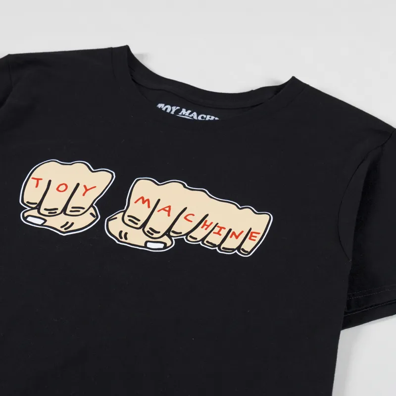 Toy Machine Mens Graphic Print Fists T Shirt Tee Black
