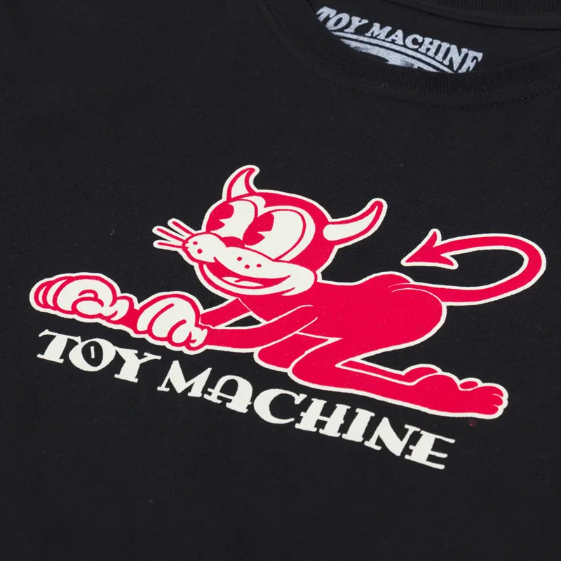 Toy Machine Retro Cat T Shirt Black-2