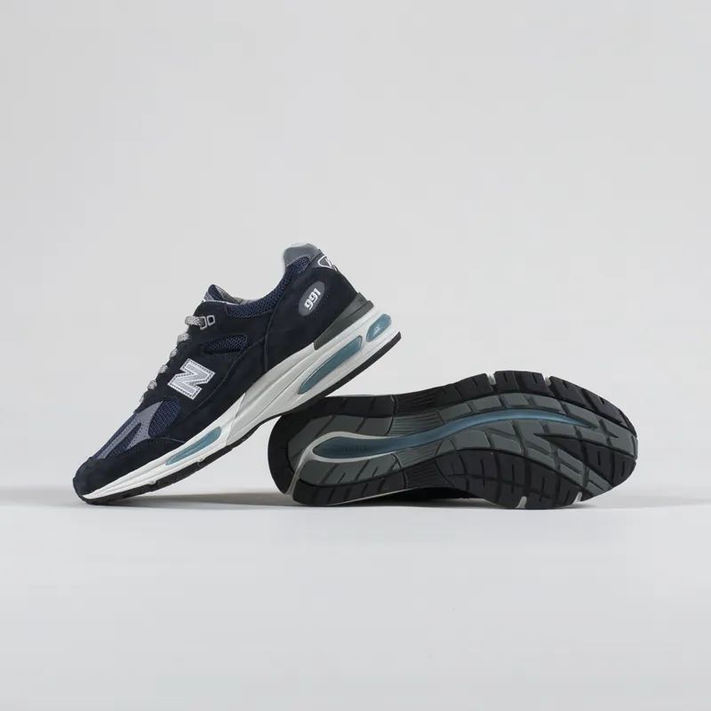 New Balance Made In UK 991v2 Shoes Dark Navy-3
