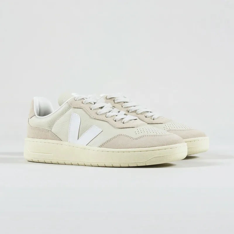 Veja V-90 Leather Shoes Pierre White