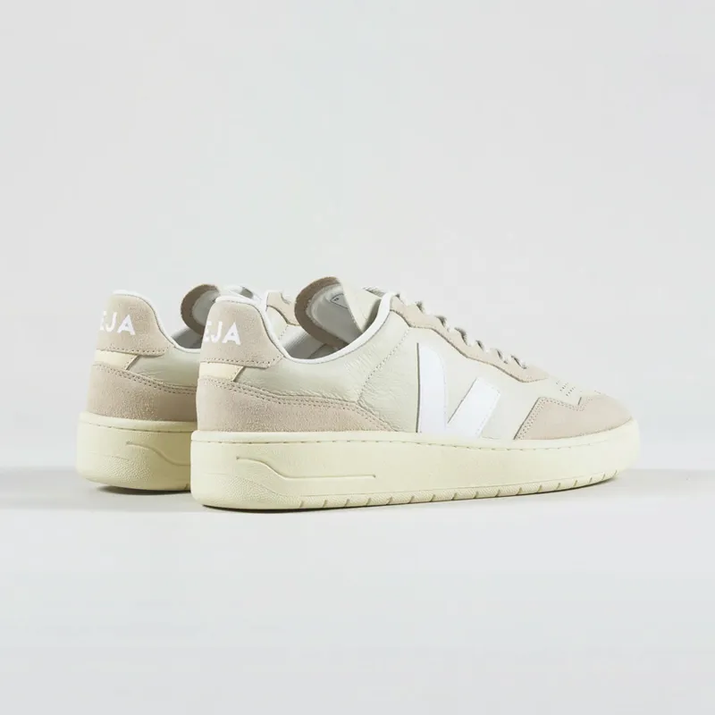Veja V-90 Leather Shoes Pierre White-1
