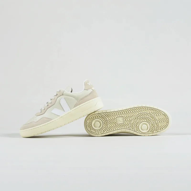 Veja V-90 Leather Shoes Pierre White-2