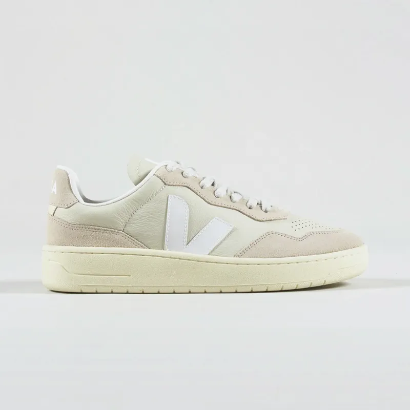 Veja V-90 Leather Shoes Pierre White-3