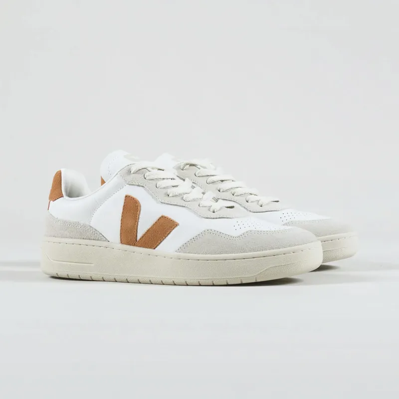 Veja V-90 Leather Shoes Extra White Umber