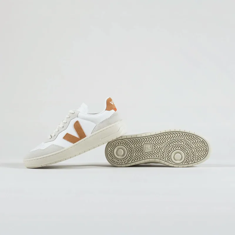 Veja V-90 Leather Shoes Extra White Umber-2