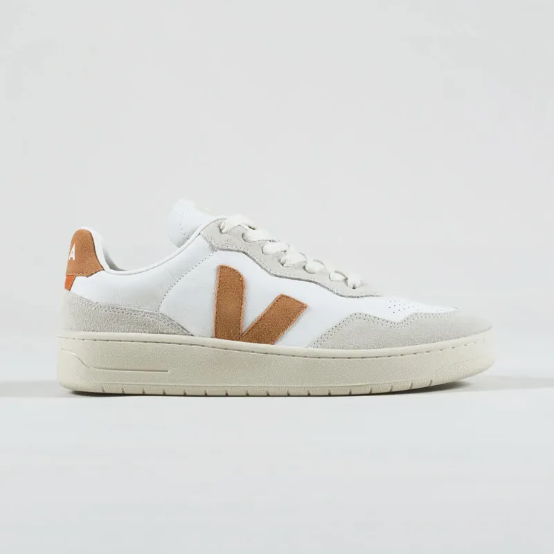 Veja V-90 Leather Shoes Extra White Umber-3