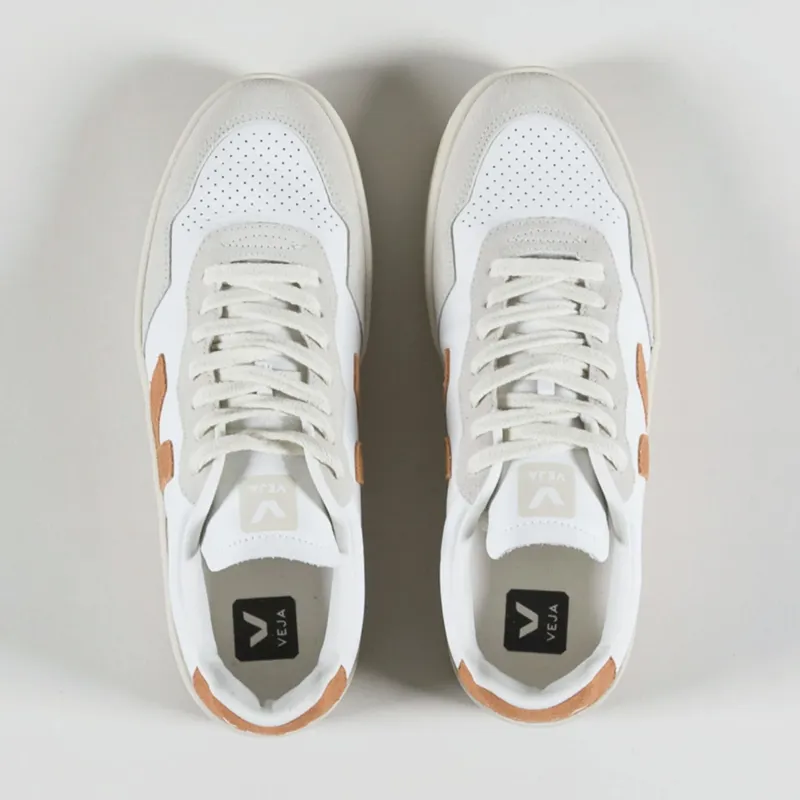 Veja V-90 Leather Shoes Extra White Umber-6