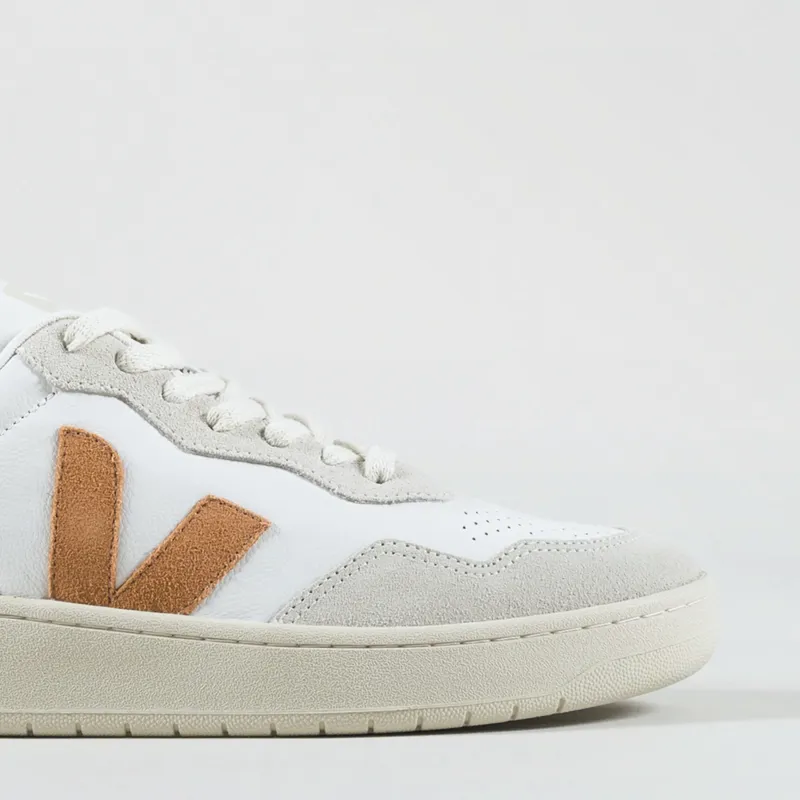 Veja V-90 Leather Shoes Extra White Umber-5