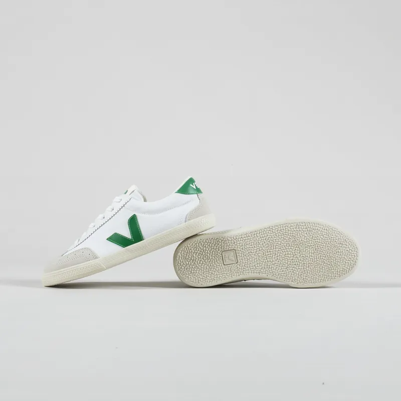 Veja Volley Canvas Shoe White Emeraude-3