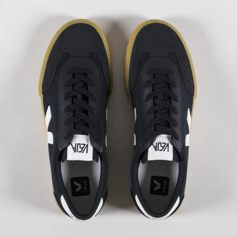 Veja Womens Volley Canvas Shoe Black White Natural-6