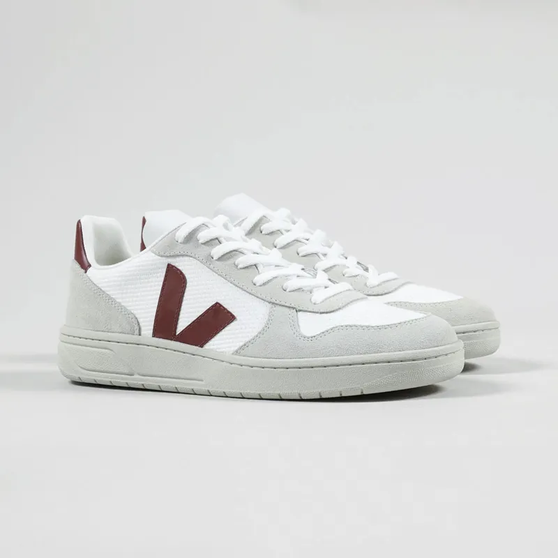 Veja V-10 B-Mesh Shoes White Natural Marsala