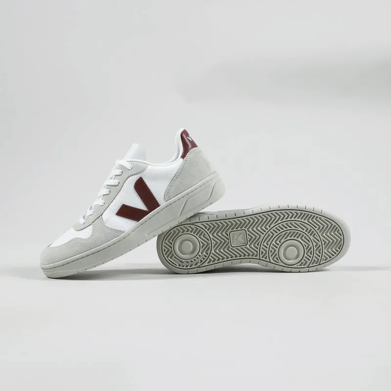 Veja V-10 B-Mesh Shoes White Natural Marsala-2