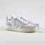 Veja Womens V-10 Leather Shoes Gravel Menthol Parme