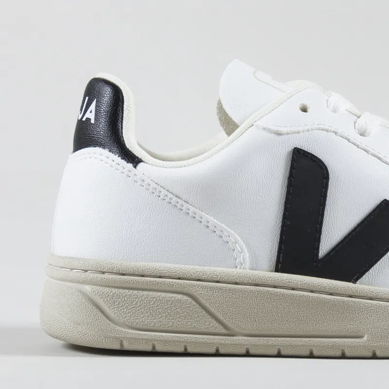 Veja Womens V-10 CWL Shoes White Black-4