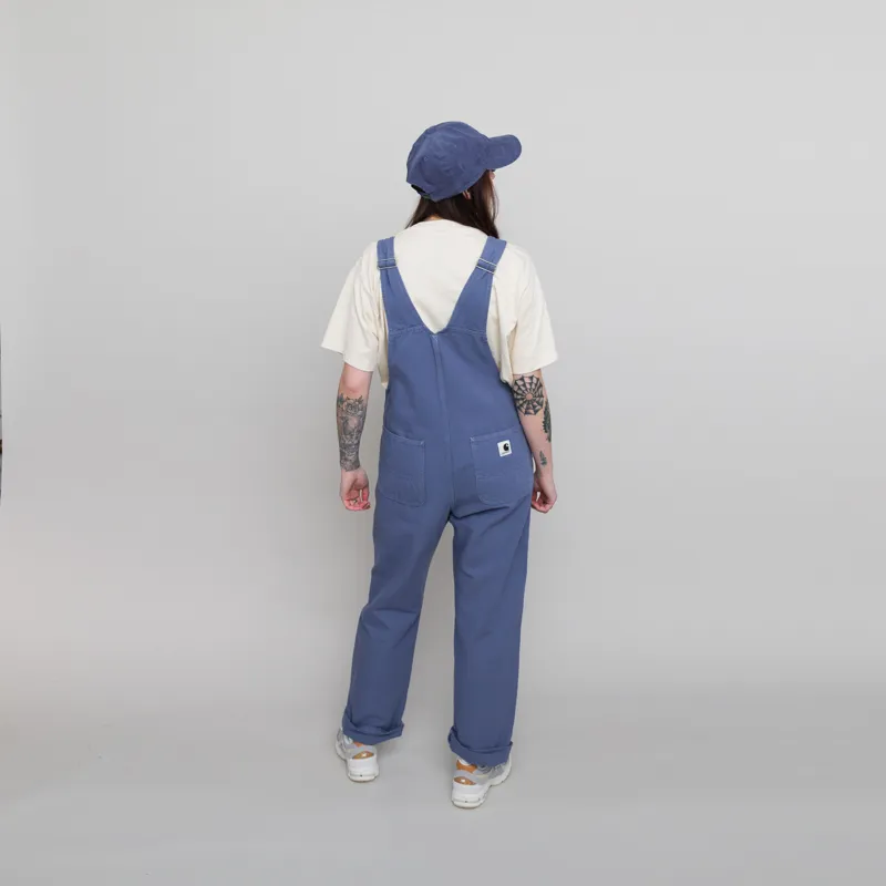 Carhartt WIP Womens Bib Overall Straight Bay Blue Aged Hubbard Canvas-5