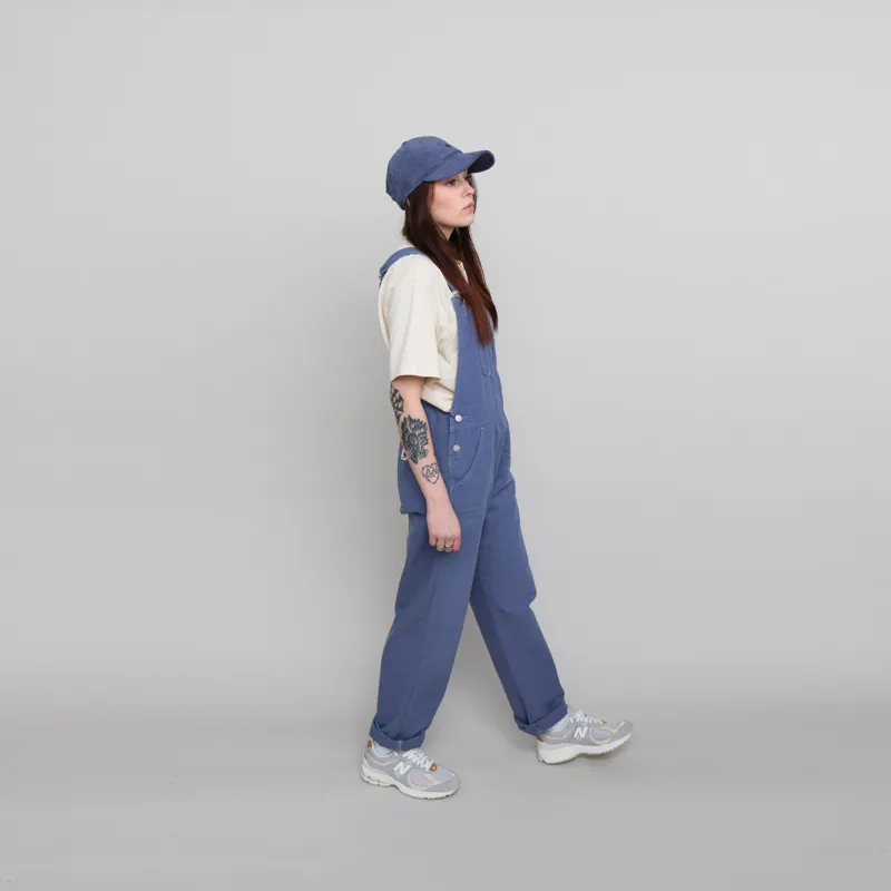 Carhartt WIP Womens Bib Overall Straight Bay Blue Aged Hubbard Canvas-6
