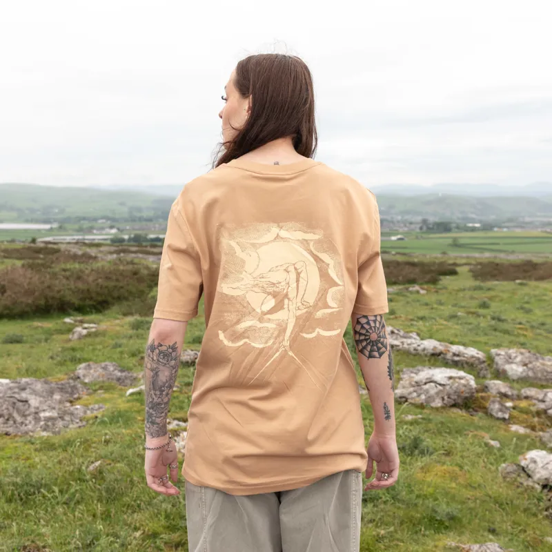 Working Class Heroes x England On Fire Europe A Prophecy Regular Fit T Shirt Latte-1