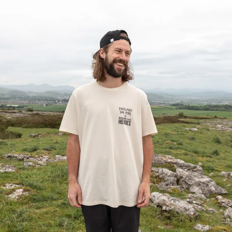 Working Class Heroes x England On Fire Trevelyan Maze T Shirt Natural-2
