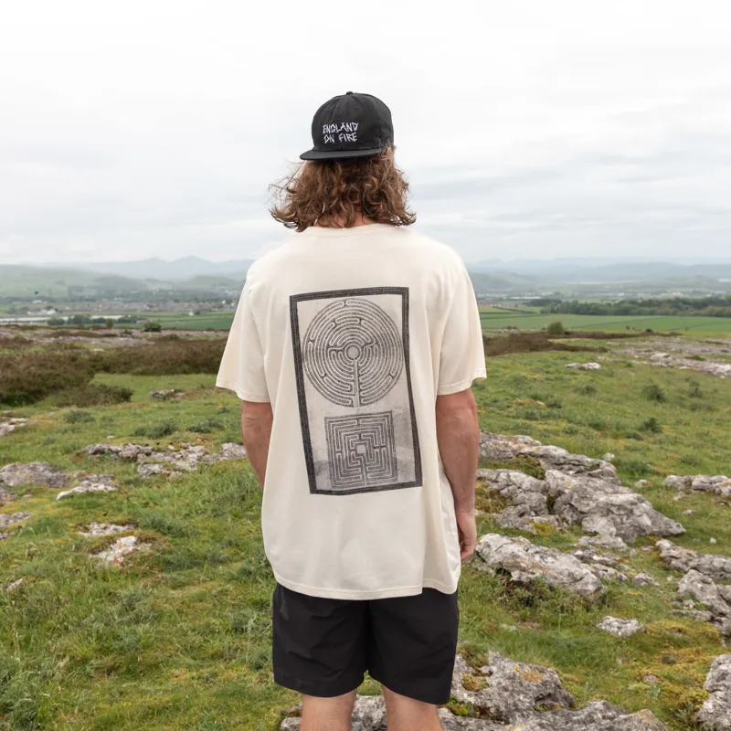 Working Class Heroes x England On Fire Trevelyan Maze T Shirt Natural-1