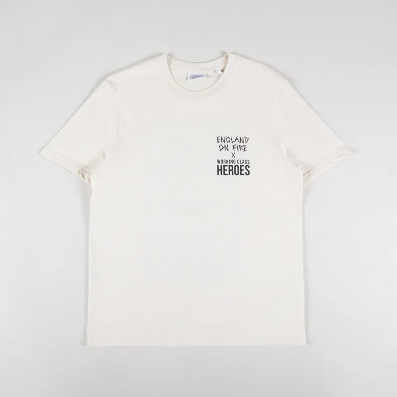 Working Class Heroes x England On Fire Trevelyan Maze T Shirt Natural-3