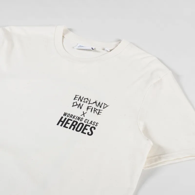Working Class Heroes x England On Fire Trevelyan Maze T Shirt Natural-5