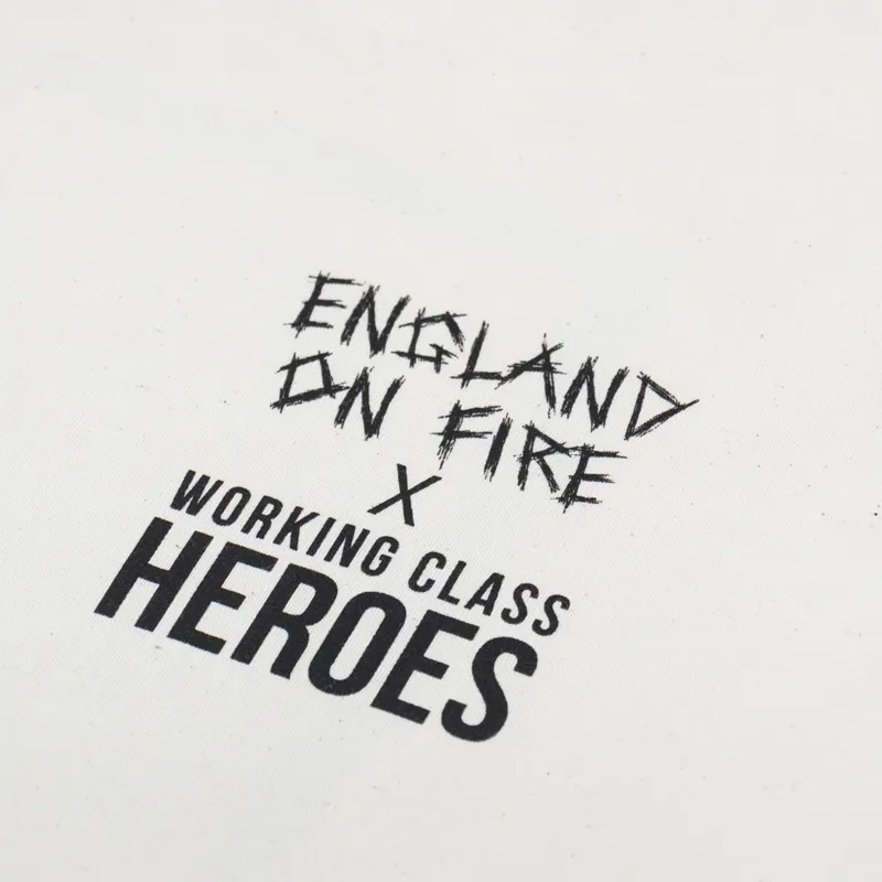Working Class Heroes x England On Fire Trevelyan Maze T Shirt Natural-7
