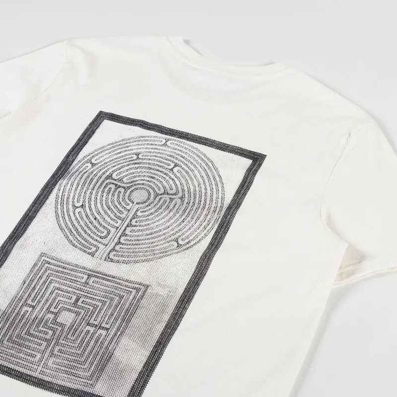 Working Class Heroes x England On Fire Trevelyan Maze T Shirt Natural-4