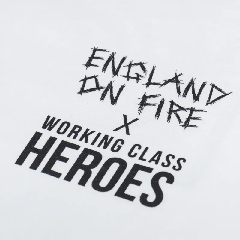 Working Class Heroes x England On Fire The Mowing Devil Regular Fit T Shirt Off White-7